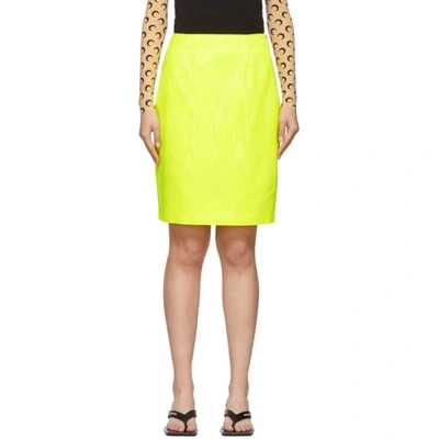 Marine Serre Yellow Fitted Skirt In Fluo Yellow