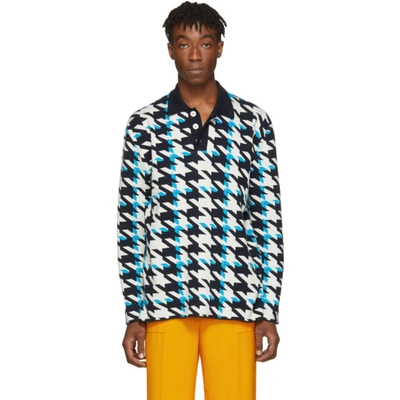 Sunnei Houndstooth Polo Shirt In Multicolor