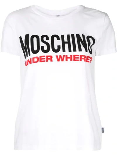 Moschino Statement Logo T-shirt In White