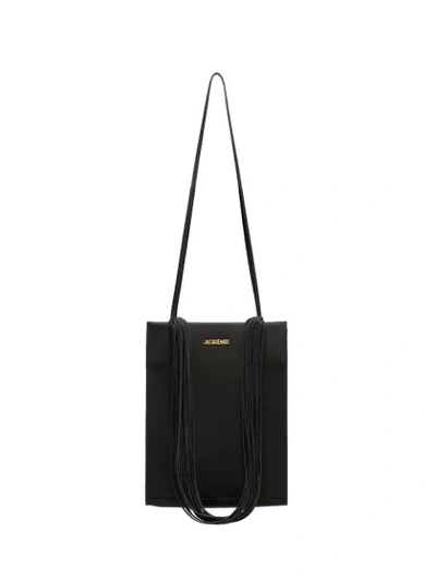 Jacquemus Le A4 Leather Shoulder Bag - Black