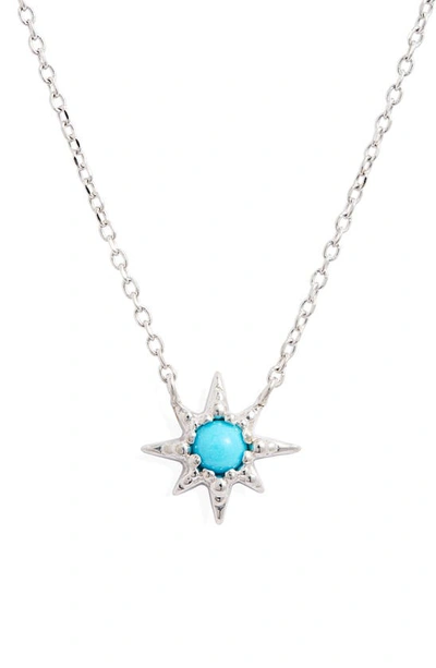 Anzie Turquoise Starburst Pendant Necklace