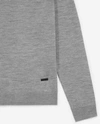 The Kooples Grey Slim-fit Wool & Cashmere Sweater+insert In Light Gray Chine