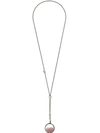 Ann Demeulemeester Quartz Stone Necklace In Silver