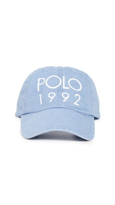 Polo Ralph Lauren 1992 Logo Cotton Baseball Cap In Isle Blue