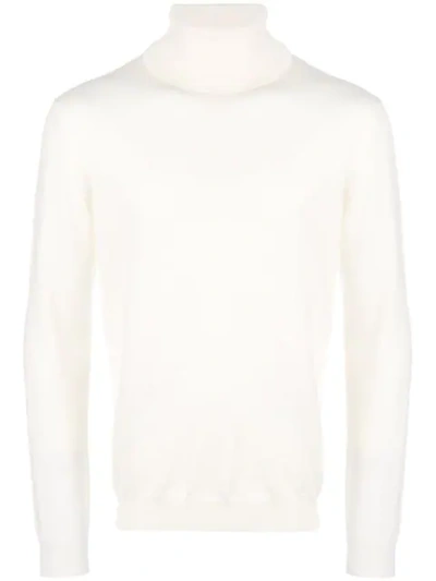 Zanone Roll Neck Jumper In Neutrals