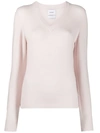Barrie V-neck Cashmere Sweater In Pink
