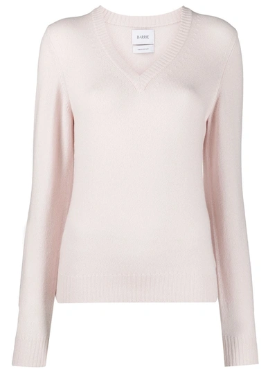 Barrie V-neck Cashmere Sweater In Pink