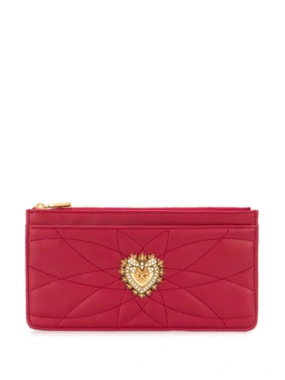 Dolce & Gabbana Large Devotion Cardholder In Red