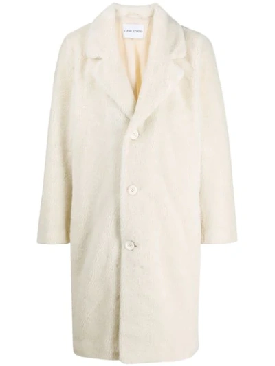 Stand Studio Boxy Fit Coat In White