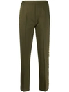 Etro Side Band Slim-fit Trousers In Green