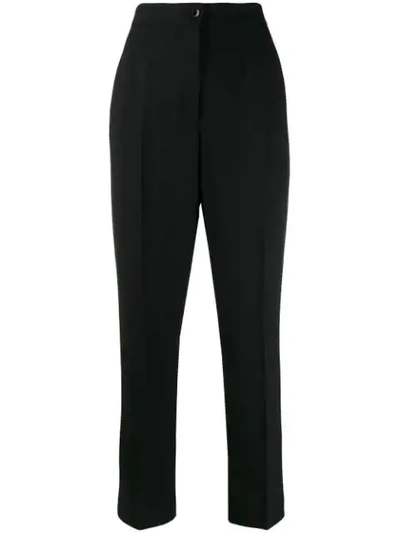 Etro Side Band Straight-fit Trousers In Black