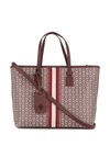 Tory Burch Kleine 'gemini Link' Handtasche In 989 Royal Burgundy Gemini Link