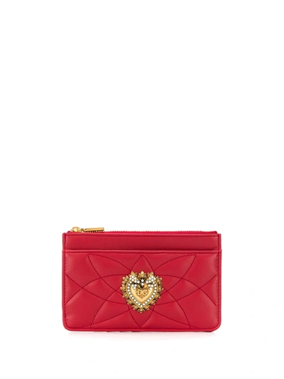 Dolce & Gabbana Logo Card Holder In Red