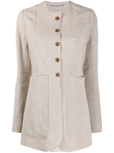 Cherevichkiotvichki Deconstructed Suit Jacket In Neutrals