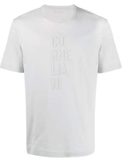 Corneliani Logo Embossed T-shirt In White