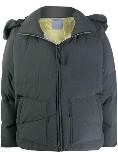 Poliquant Padded Hooded Jacket In Grey