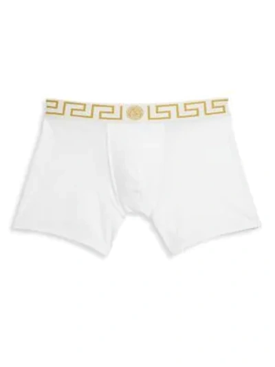 Versace Stretch-cotton Trunks In White