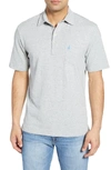 Johnnie-o Original Heathered Regular Fit Polo Shirt In Heather Gray