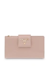 Prada Medium Saffiano Leather Wallet In Pink