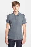 John Varvatos Star Usa Peace Slim Fit Polo Shirt In Shark Gray