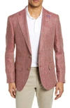 Robert Graham Leland Regular Fit Linen & Cotton Sport Coat In Red