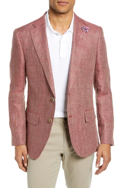 Robert Graham Leland Regular Fit Linen & Cotton Sport Coat In Red