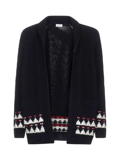 Saint Laurent Vest In Noir/rouge/naturel