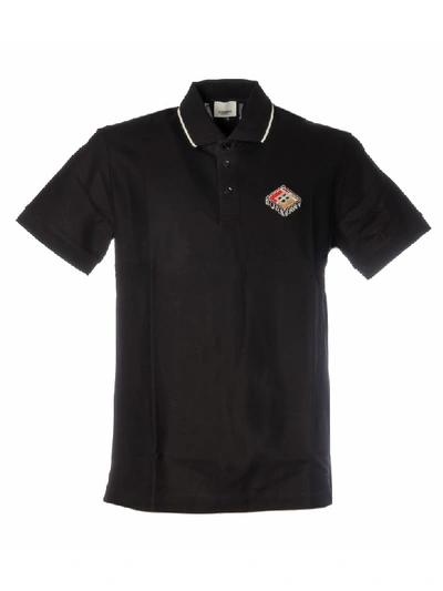 Burberry Polo Aiden With Logo On The Side In Black