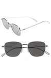 Dior 'composit 1.1s' 54mm Metal Sunglasses - Black Palladium/ Dark Grey In Palladium/ Grey Silver Mirror