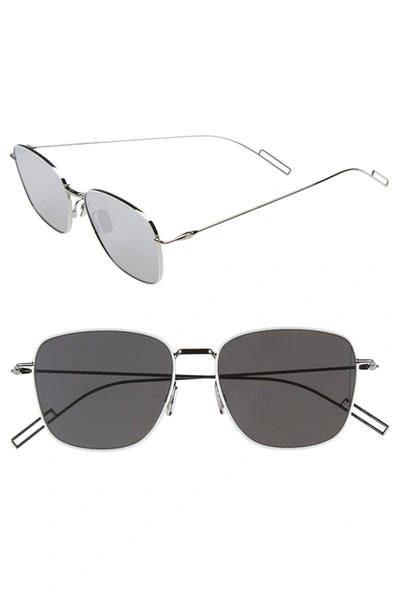 Dior 'composit 1.1s' 54mm Metal Sunglasses - Black Palladium/ Dark Grey In Palladium/ Grey Silver Mirror