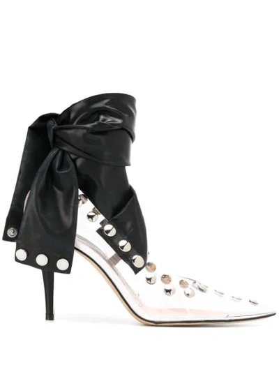 Christopher Kane Leather Strap Heel In Neutrals