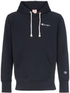 Champion Relaxed-fit Logo Embroidery Hoodie In Blue