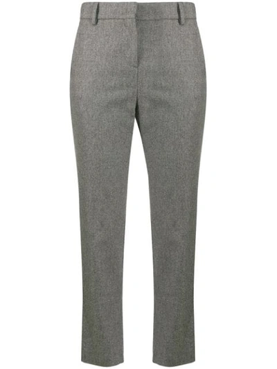 Eleventy Stud-detailing Tailored Trousers In Grey