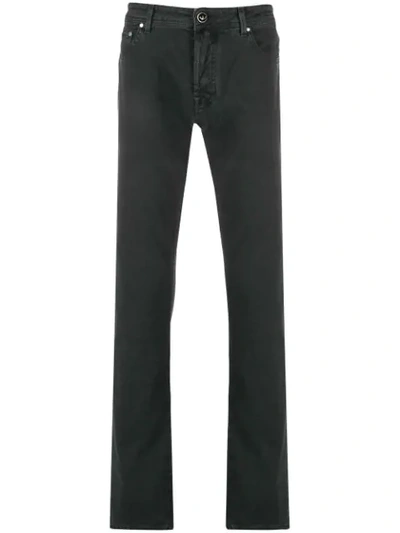 Jacob Cohen Straight Leg Slim-fit Jeans In Black