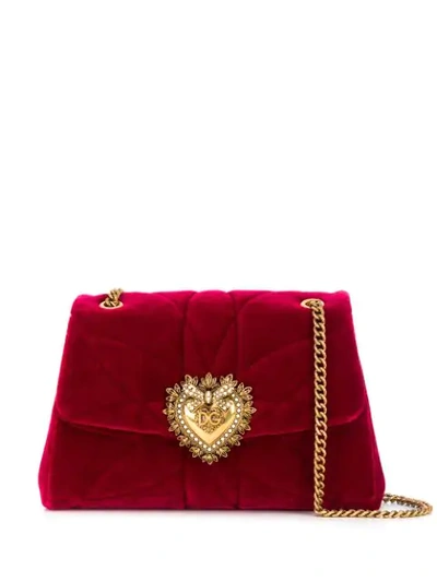 Dolce & Gabbana Large Devotion Shoulder Bag In Red