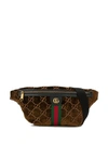 Gucci Monogram Belt Bag In Braun