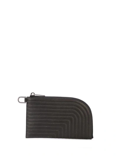 Rick Owens Contrast Stitched Wallet In Black