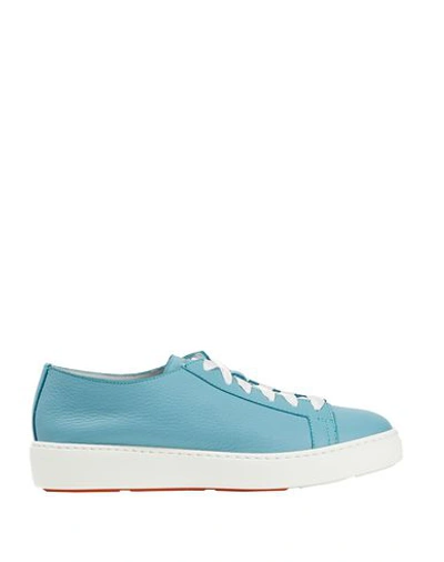 Santoni Sneakers In Blue