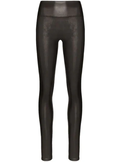 Spanx Faux Leather Leggings In Very Black