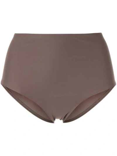 Matteau High-waisted Bikini Bottoms In Brown