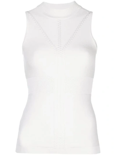 Cushnie Sleeveless Fitted Top In White