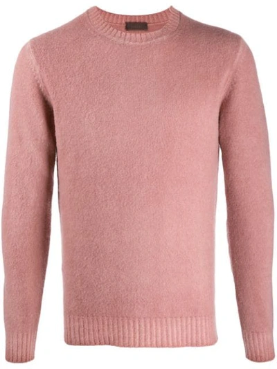 Altea Long-sleeve Fitted Sweater In Pink