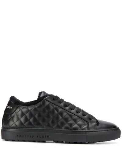 Philipp Plein Quilted Trainers In Black