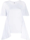 Ben Taverniti Unravel Project Asymmetric Detail T-shirt In White