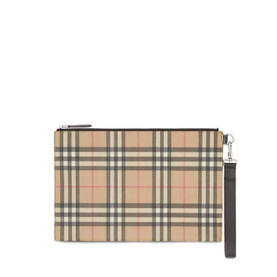 Burberry Beige Polyurethane Pouch