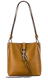 Rebecca Minkoff Small Megan Leather Crossbody Feed Bag - Brown In Nutmeg