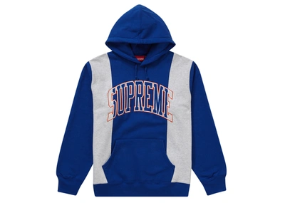 Pre-owned Supreme  Paneled Arc Hooded Sweatshirt Royal