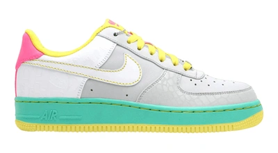 Pre-owned Nike Air Force 1 Premium Reflector (women's) In Neutral Grey/white/azure