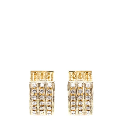 Silvia Gnecchi Embellished Hoop Earrings In Gold