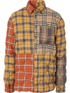 Burberry Patchwork Vintage Check Quilted Flannel Overshirt In Yellow
